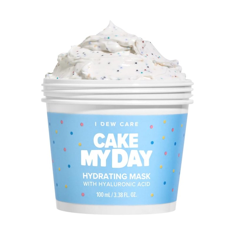I DEW CARE Wash Off Face Mask - Cake My Day | With Hyaluronic Acid, Self Skin Care, Facial Treatment, Vegan, Cruelty-Free, Paraben-Free, Exfoliating, Deep Cleansing Detox, Stocking Stuffers, 3.38 Oz