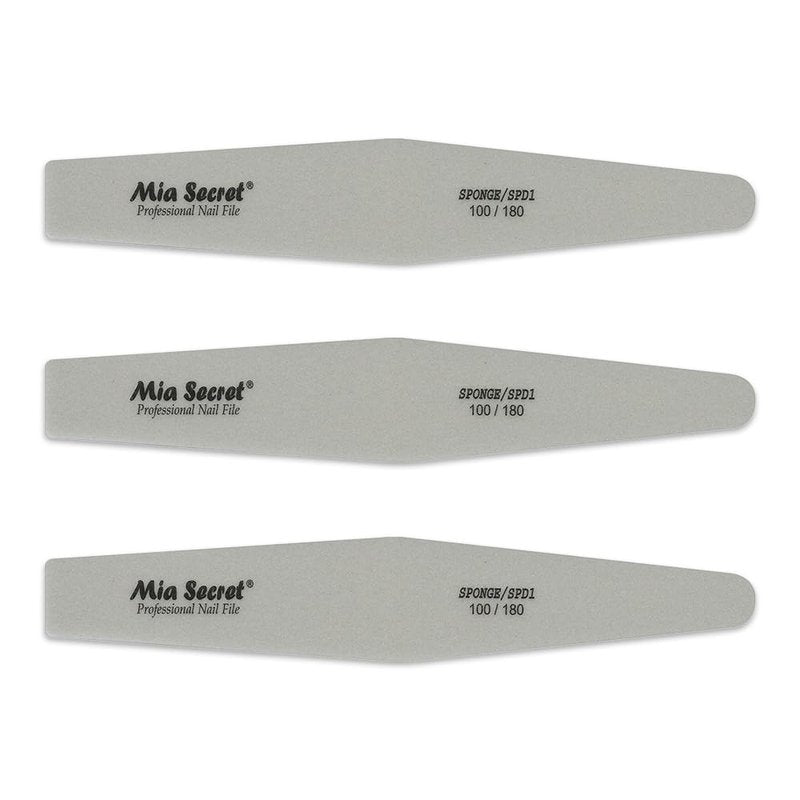 Sponge Diamond Nail File 100/180 3 Pack