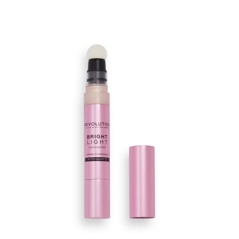 Revolution Beauty London, Bright Light Liquid Highlighter, Buildable Formula for a Luminous Skin Glow, Vegan & Cruelty-Free, Strobe Gold, 0.10 fl oz