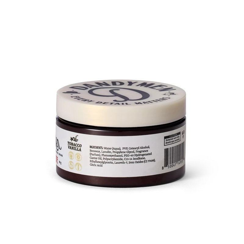 DandyMen Hair Styling Paste for Men | Medium Hold | Flexible Control & Natural Shine | Beeswax with Pro-Vitamin B5 | Tobacco Vanilla Scent | 3.4 oz, 1-Pack