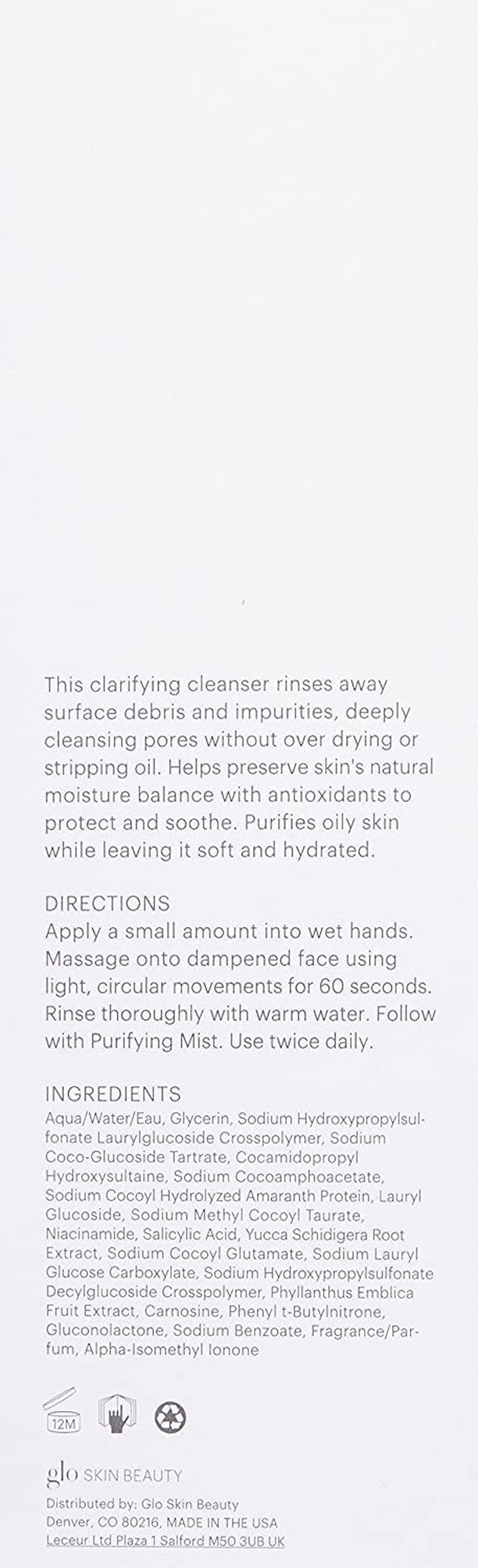 Glo Skin Beauty Purifying Gel Cleanser 6.7 Fl Oz – Salicylic Acid Face Wash with Niacinamide, Gel Face Cleanser for Oil & Combination Skin, Exfoliating Facial Cleanser to Clear Pores & Balance Oil