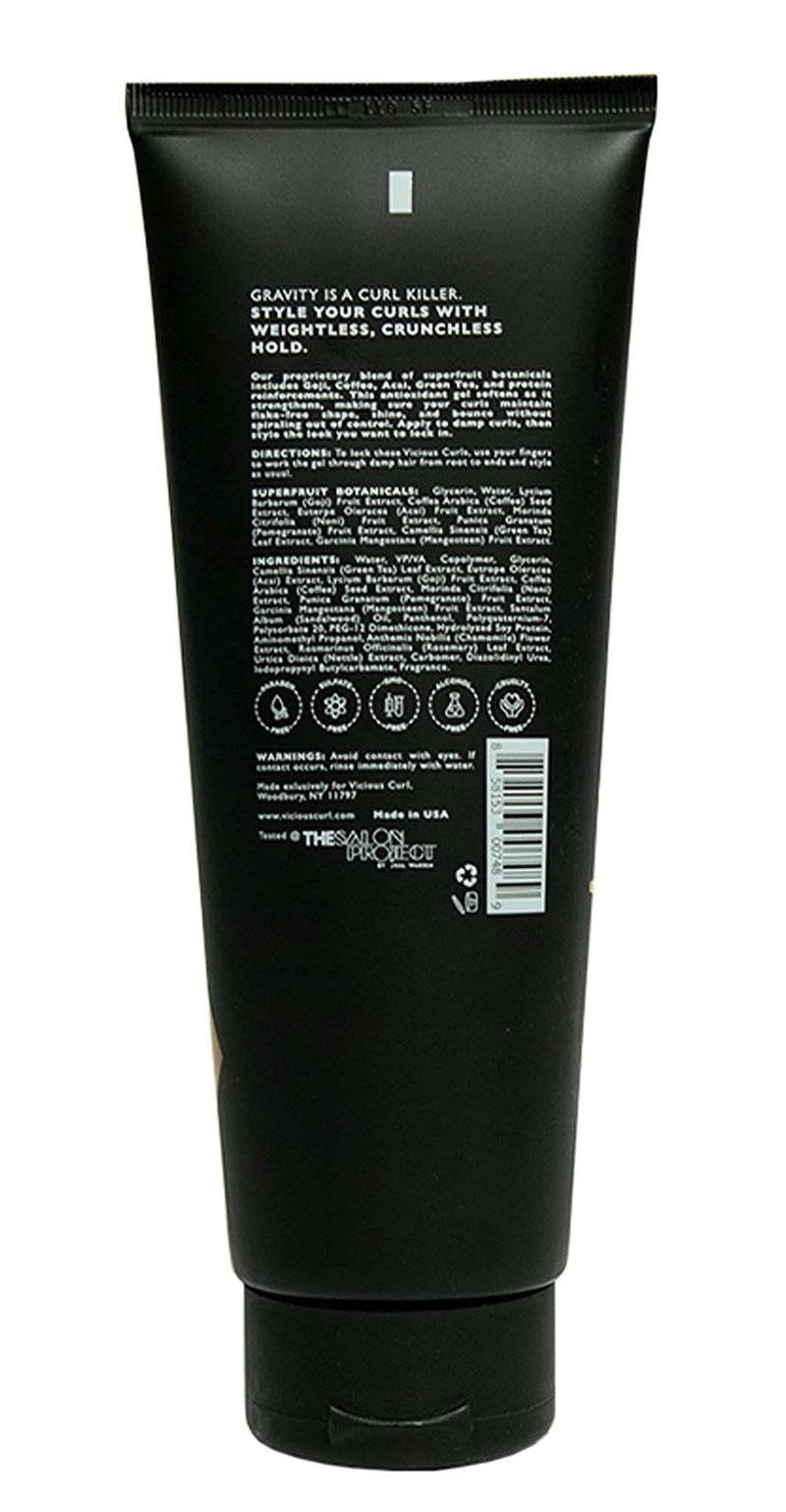 VICIOUS CURL Anti-Gravity Styling Cream – No-Crunch Curl Defining Cream for Wavy & Curly Hair, Curl Types 2A 2B 2C 3A 3B 3C, CGM Approved – Frizz Control, Lightweight Hold, Leave-In Cream, 6 Fl Oz