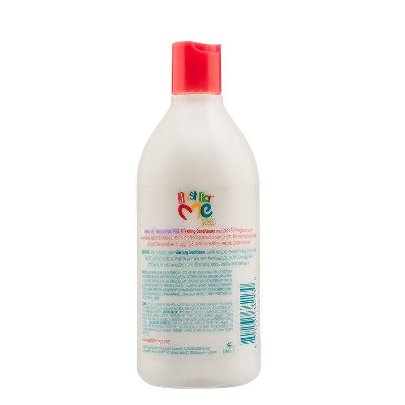 Just For Me Natural Hair Milk Silkening Conditioner, Nourishes For Softness & Bounce, With Coconut Milk, Shea Butter, Vitamin E & Sunflower Oil, 13.5 Ounce (3 Pack)
