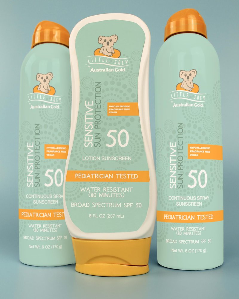 Australian Gold Little Joey Sunscreen Lotion SPF 50, 8 Ounce | Hypoallergenic & Fragrance Free | Broad Spectrum | Water Resistant | Vegan | Pediatrician Tested