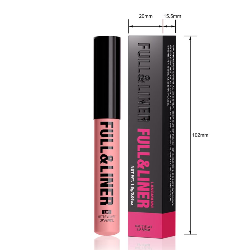 LANGMANNI 12Pcs Matte Velvet Lip Liner Pencil Set - Highly Pigmented, Smudge-Resistant Lip Pencils for Shaping & Contouring, Vegan & Cruelty-Free