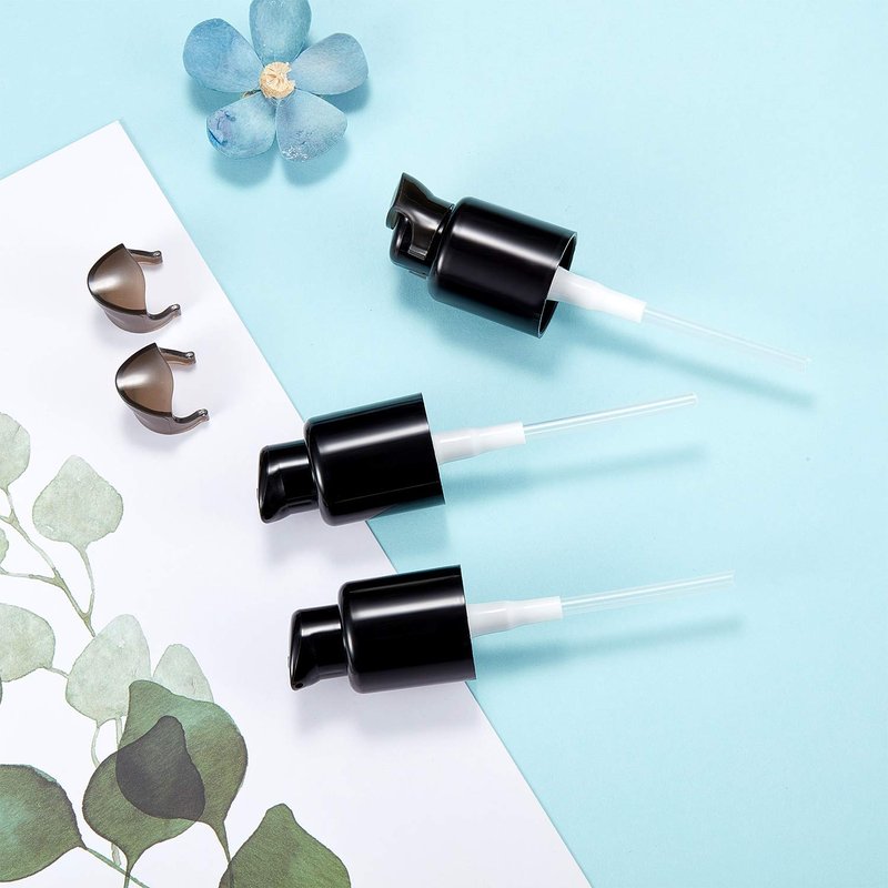 Boao 4 Pcs Replacement Foundation Pump Plastic Cosmetic Liquid Foundation Make up Bottle Pumps Replacement Tool for Pump Dispenser(Black)