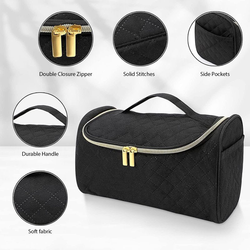 FRMARCH Travel Storage Bag Compatible with Dyson Airwrap Styler, Portable Travel Organizer with Clips for Airwrap Hair Styler Case and Attachments, Cosmetic Travel Cases with Hanging Hook, Black