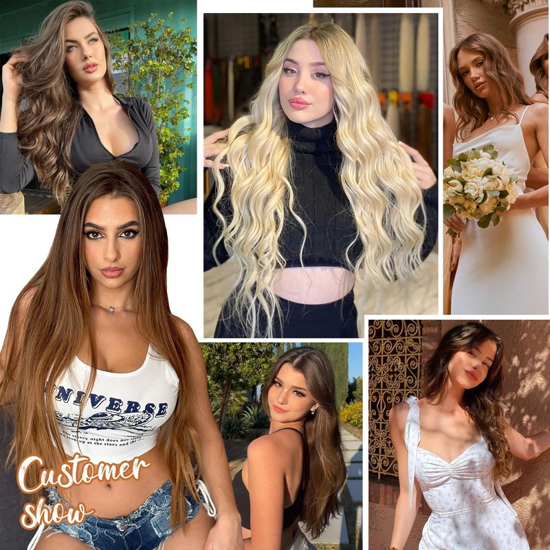 Sisily Clip in Hair Extensions Real Human Hair, Premium Human Hair Clip in Extensions Natural Black, Soft Straight Hair Extensions Real Human Hair Clip ins 7PCS Double Weft(16 Inch #1B)