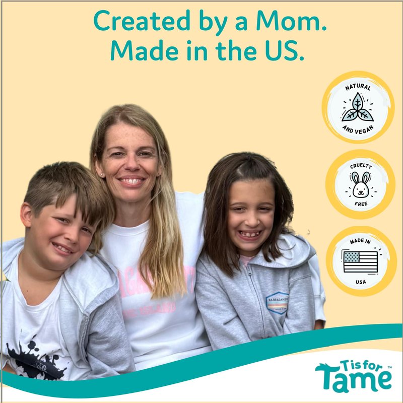 T is for Tame - Hair Taming Gel for Toddlers, Babies, and Kids - Vegan & Natural Styling Hair Gel, Anti-Frizz, Non-Sticky for Girls & Boys, Vitamin E Infused - 3.38 fl oz (2 Pack) - Made in the USA