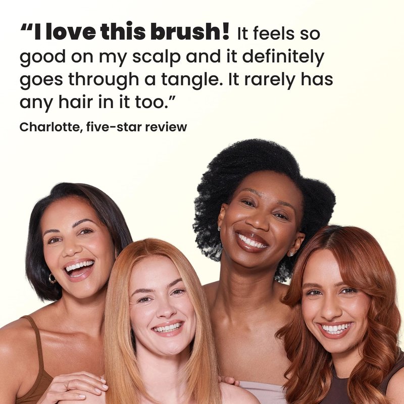 Tangle Teezer Extra Gentle Detangler Hair Brush, with Fewer Bristles for Gentle & Effective Detangling to Minimize Hair Loss & Breakage, Chamomile Yellow