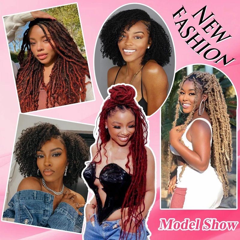 Afro Kinkys Bulk Human Hair for Braiding Afro Kinky-Curly Human Hair Bulk for Twist Ginger 18 Inch 50g/Bundle No Weft 4c Kinky Curly Bundles for Braids Micro Locs Dreadlock Extensions #350