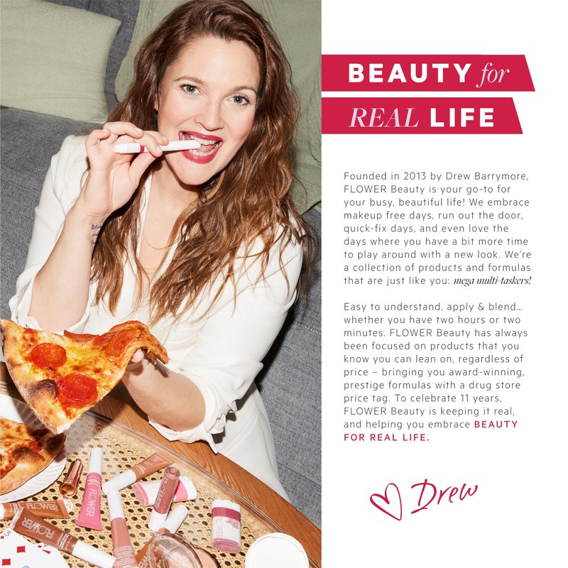 FLOWER Beauty By Drew Barrymore Perfect Pout Moisturizing Lipstick - Soothes Lips + Hydrates - Creamy Lip Tint + Natural Looking Shine + Buildable Color - Cruelty-Free + Vegan (Snapdragon)