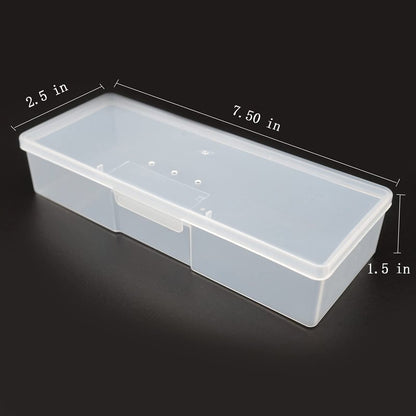 Lokyango Clear Manicure Tool Box, Personal Nail Box Storage Case for Organizing, Plastic Nail Tool Box for Manicure Pedicure Kit (12pcs)