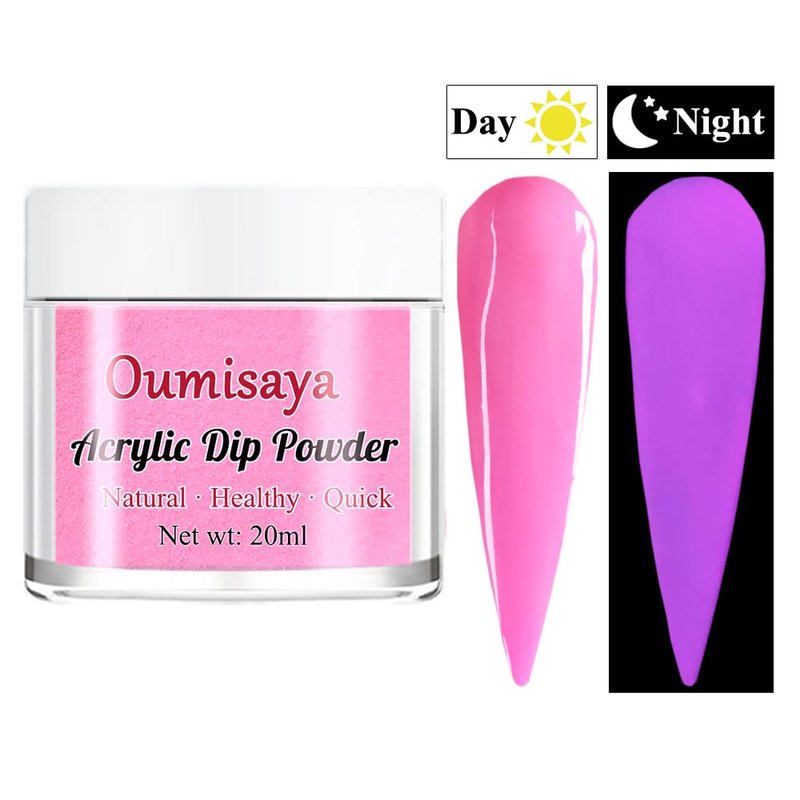 Glow in the dark Acrylic Nail Powder Clear Pink White Colors Set for French Nail Art Design 20ML/PCS (AP080)