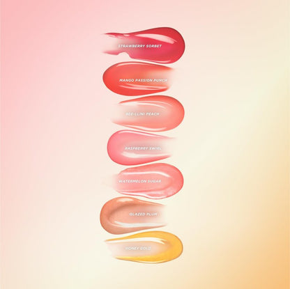 Gisou Honey Infused Lip Oil – Hydrating & Glossy Lip Oil with Mirsalehi Honey & Jojoba Seed Oil, Non-Sticky Shine, Raspberry Swirl, 0.27 fl oz