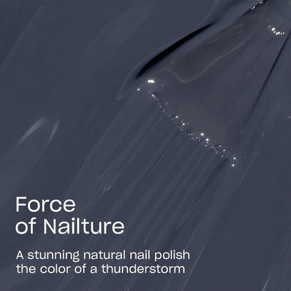 OPI Nature Strong Force of Nailture | Opaque Dark Blue Crème Natural Origin Nail Polish | Plant Based, Vegan, Cruelty Free