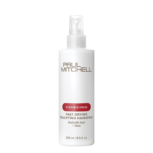 Paul Mitchell Fast Drying Sculpting Hairspray, Flexible Hold, Buildable Body + Shine, For All Hair Types, 8.5 fl oz