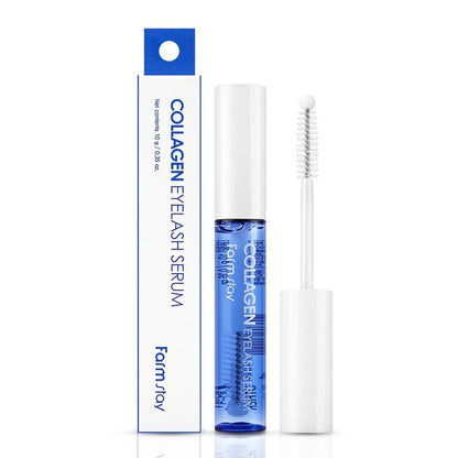Farmstay Collagen Eyelash Serum - Highly-concentrated serum for eyelashes, Lash Growth Enhancer for Longer, Thicker, Stronger Lashes, Nourishing, Strengthening, K-Beauty, 0.35 fl. oz