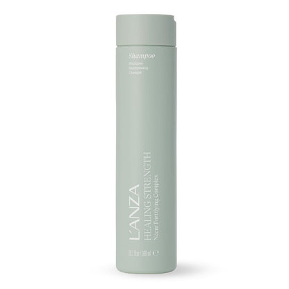 L'ANZA Healing Strength Shampoo For Dry, Damaged Hair, Anti Aging Daily Shampoo that Strengthens, Repairs Damage, Moisturizing, Boosts Shine, Color Safe Anti-Humidity, Sulfate Free (10.1 Fl Oz)