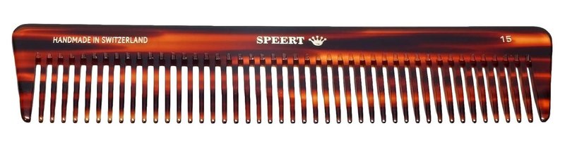 Speert #15 Handmade Wide Tooth Comb Tortoise Havana Acetate Thick Coarse Curly Detangling Parting Grooming Teasing Hair Styling Hairdresser Barber Hairdressing Wet Dry Pocket Travel Women Men Kids
