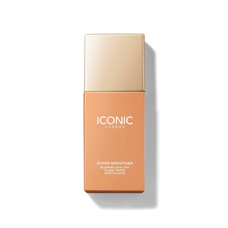 ICONIC LONDON Super Smoother Blurring Skin Tint | Light to Medium Coverage, Hydrating, Ultra-Lightweight Tinted Moisturizer, Cruelty-Free, Vegan Makeup (Warm Medium) 1.01 Fl oz