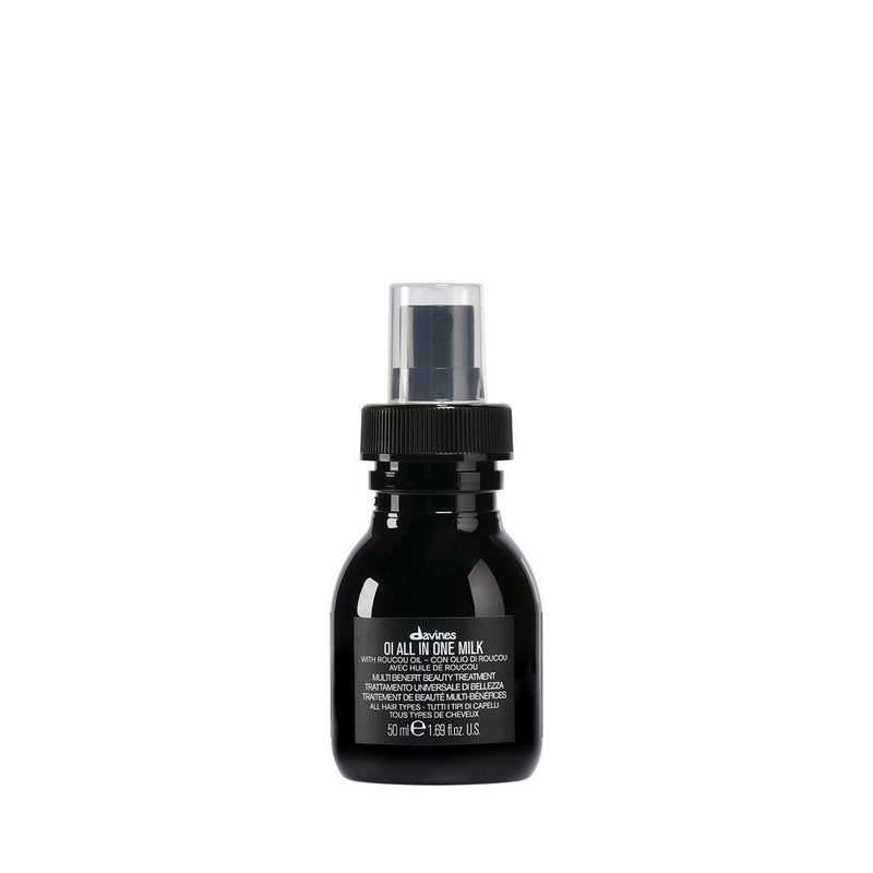 Davines OI All In One Milk, Hair Leave-in Conditioner Multi-Function Spray Treatment - Detangles, Controls Frizz & Heat Protectant - Weightless Antioxidant Roucou Oil Formula, Travel Size, 1.69 Fl Oz
