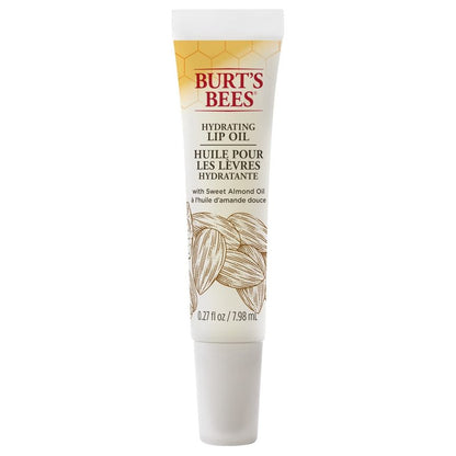 Burt's Bees 100% Natural Hydrating Lip Oil with Sweet Almond Oil, 1 Tube