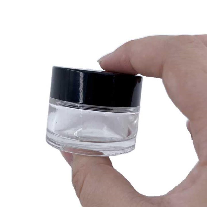 CEZOOWYEX 90 Pack 5ml Glass Lip Balm Containers, Small Empty Cosmetic Sample Jars with Lids, Refillable Clear Airtight Glass Jars for Skincare, Lotion, Cream, Wax, Travelling, Retail Store