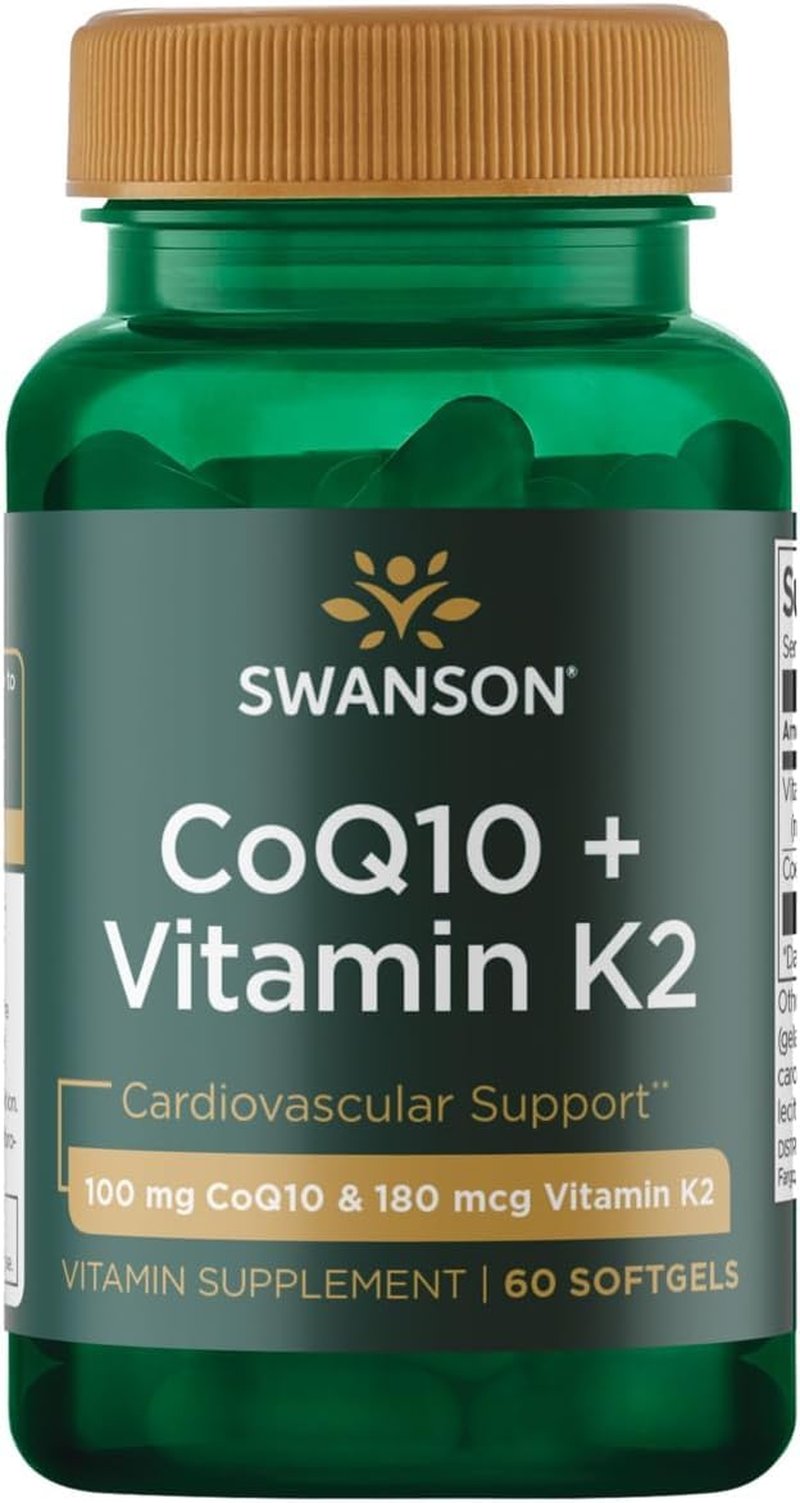 Swanson Coq10 + Vitamin K2 60 Sgels