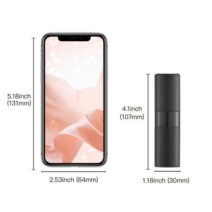 owlyee Cologne Travel Bottle 20ml - Large Size Perfume Atomizer Refillable for Men - Pocket Empty Fragrance Sprayer for Refill - 0.67oz Portable Twist Spray Sample Container for Purse Black
