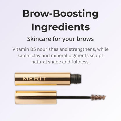 Merit Brow 1980 Volumizing Tinted Eyebrow Gel-Pomade - Taupe - Taupe with Cool Undertones