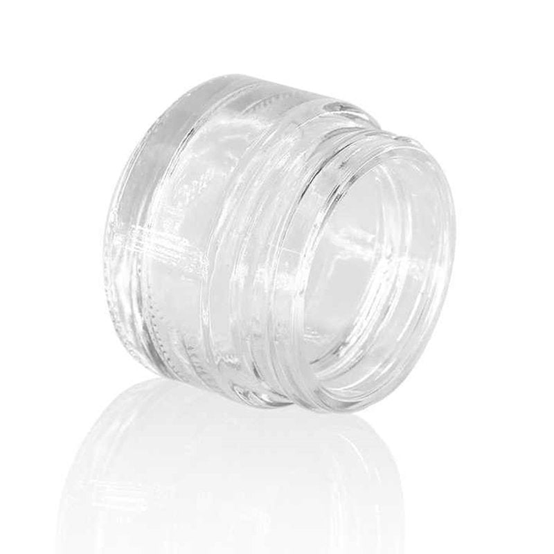 CEZOOWYEX 90 Pack 5ml Glass Lip Balm Containers, Small Empty Cosmetic Sample Jars with Lids, Refillable Clear Airtight Glass Jars for Skincare, Lotion, Cream, Wax, Travelling, Retail Store