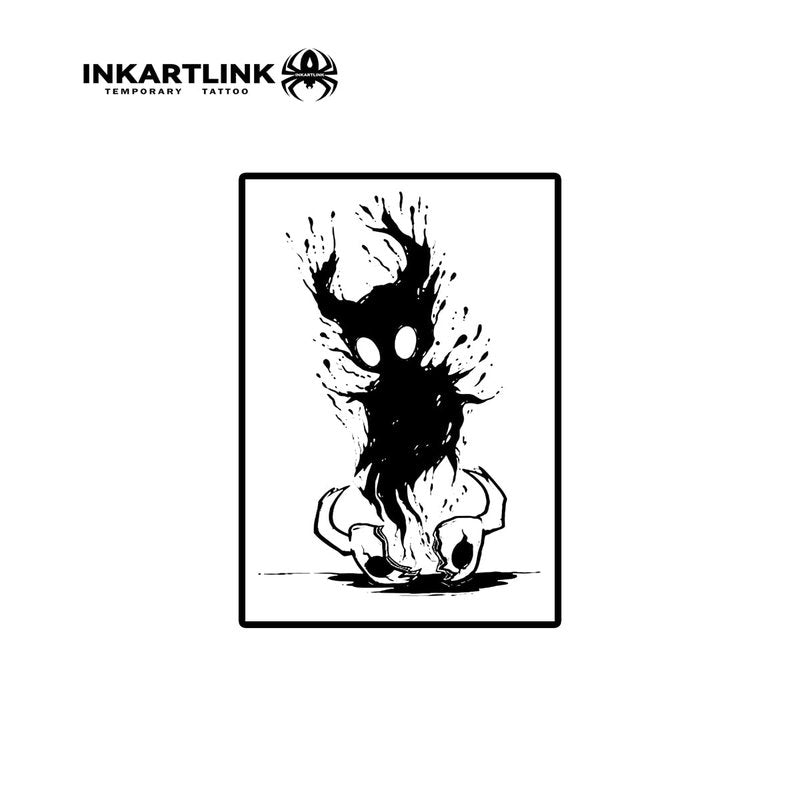 INKARTLINK Temporary Tattoos, Semi Permanent Tattoos, Adult Art Designs, Waterproof Temporary Tattoos, Party Favors, Tattoo Stickers Realistic, No Adhesive, Lasts 1-2 Weeks (The Devil Is Out of Body)