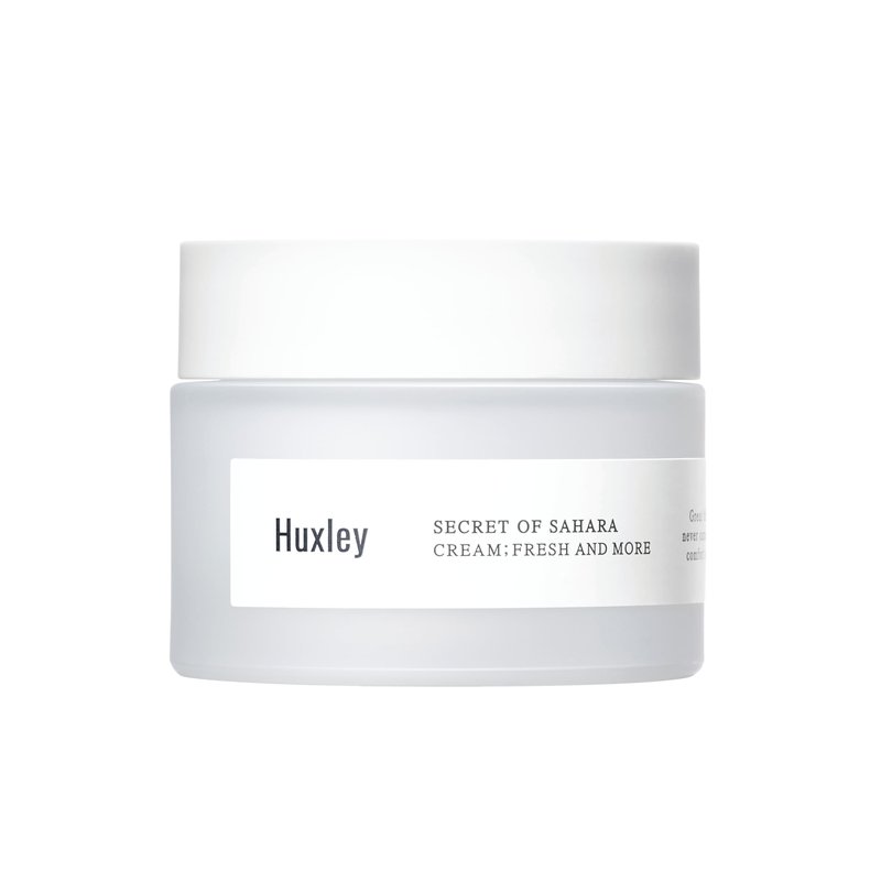 Huxley Secret of Sahara Fresh and More Cream, Lightweight Hydrating Korean Gel Face Cream, Non-Sticky Fast-Absorbing, Moroccan Cactus Water + Extract, Prickly Pear Seed Oil, 50 ml /1.69 fl. oz.