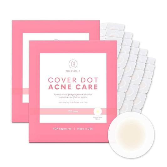 SMARTMED Ollie Belle Cover Dot Acne Care Skin Blemish Treatment with Hydrocolloid Clear Waterproof Patch for Acne Healing and Scar Reduction (240 Dots)