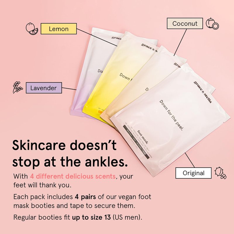 Award-Winning Foot Peeling Mask - Dr. Pedicure Foot Peel Masks (2 Pairs, Lemon) - Moisturizing Foot Masks That Remove Dead Skin, Exfoliating Foot Mask for Dry Cracked Feet, Feet Peeling Mask