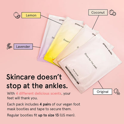 Award-Winning Foot Peeling Mask - Dr. Pedicure Foot Peel Masks (2 Pairs, Lemon) - Moisturizing Foot Masks That Remove Dead Skin, Exfoliating Foot Mask for Dry Cracked Feet, Feet Peeling Mask