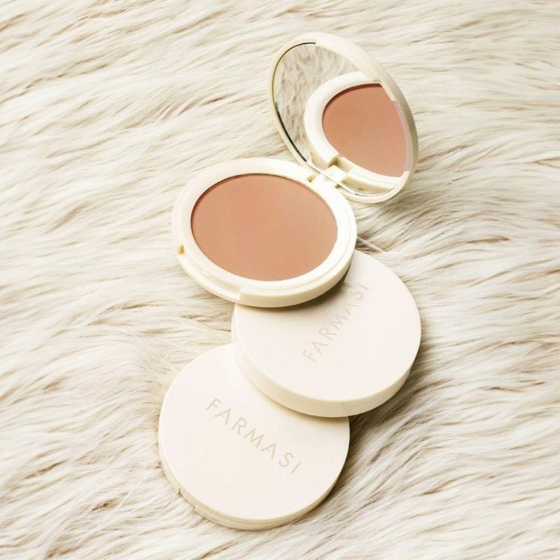 FARMASI Makeup BB All in One Powder, Lightweight, Long-Lasting Medium-Full Coverage with Flawless Finishing, Look More Natural and Smooth Than Ever, Warm Medium