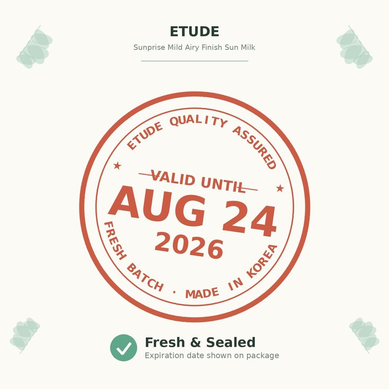 ETUDE Sunprise Mild Airy Finish Sun Milk Duo Set (55ml*2) SPF50+ / PA++++ | Sebum-free, Non-Sticky, Long Lasting Protection, 100% Mineral Based Korean Sunscreen, Korean Skin Care, Pefect for Gift