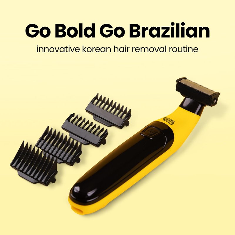 Gorilla Technique Men’s Groin & Body Hair Trimmer – 2-Way Pivot Blade, No-Nick Skin Guard, 4 Trimming Heads, 1–6mm Combs, IPX4 Waterproof, Electric Shaver for Pubic & Ball