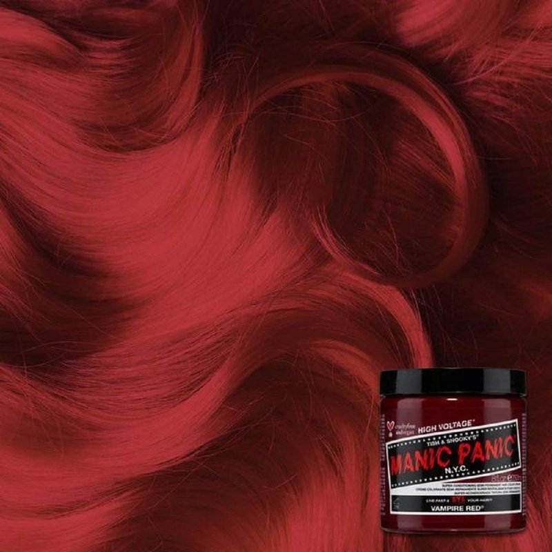 MANIC PANIC Classic Vampire Red Semi Permanent Hair Color - Deep Blood Red Hair Dye for Women & Men That Lasts 4-6 Weeks - Vegan, Ammonia & Cruelty-Free - Create & Mix Custom Shades (4oz / 2pk)