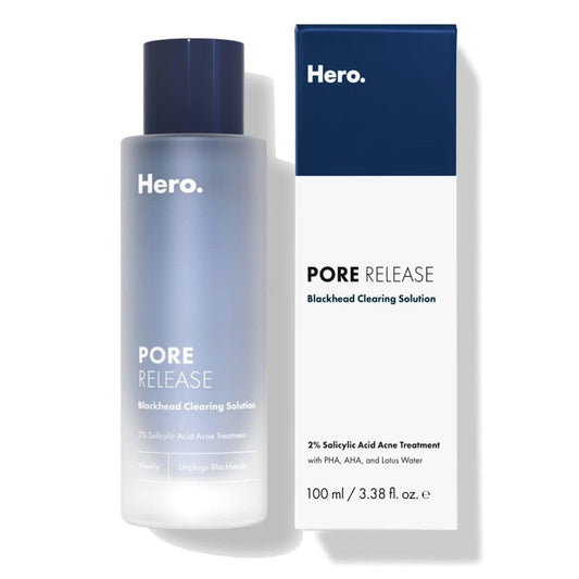 Hero Cosmetics Pore Release Blackhead Clearing Solution, Exfoliating 2% Salicylic Acid Toner Featuring AHA, BHA, and PHA, Blackhead Remover Toner, 100 ml