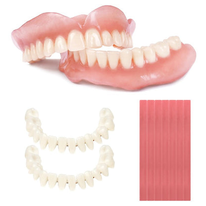Do It Yourself Dentures Fake -Teeth Top and Bottom Temporary Teeth-DIY Denture Kit-Temporary Denture Kit for Women and Men-Tooth Replacement Kit-Create Your Perfect Smile at Home-20260108