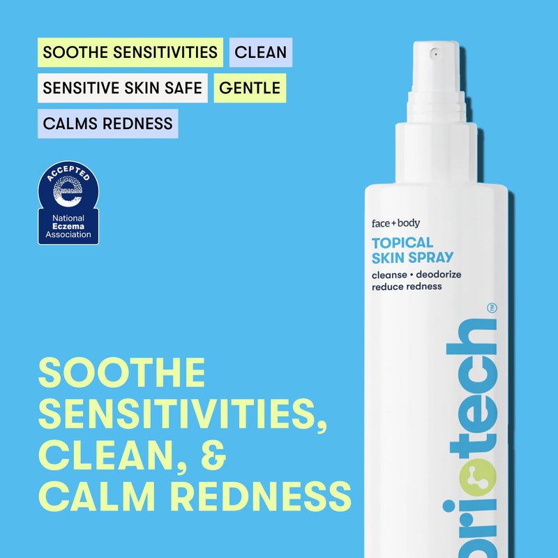 BRIOTECH Topical Skin Spray, Hypochlorous Acid Spray for Sensitive Skin, HOCl Facial Mist, Full Body Support Against Irritation, Calm Redness, Soothe Foot & Scalp, 8.5 oz (2 Pack)