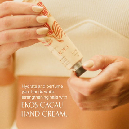 natura – Ekos Cacau Hand Cream, Cocoa Butter Moisturizer for Dry Hands, Hydrating Vegan Skincare, Strengthens Nails & Cuticles – 2.6oz (75g)