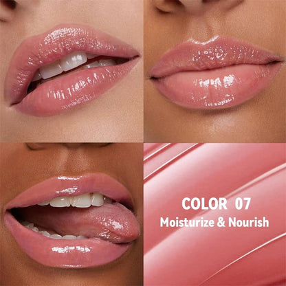 Light Pink Honey Tinted Lip Stain Lip Balm Lip Gloss Lipstick, Sheer Hydrating Lip Stains Tint, Moisturizing Lip Color for All Skin Tones, Nourishing Lip Balm with a Hint of Natural Black Cherry