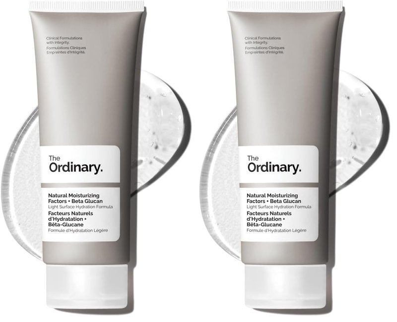 The Ordinary Natural Moisturizing Factors + Beta Glucan,Lightweight Gel Moisturizer for All-Day Hydration,3.4 Fl Oz,(Pack of 2)
