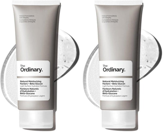 The Ordinary Natural Moisturizing Factors + Beta Glucan,Lightweight Gel Moisturizer for All-Day Hydration,3.4 Fl Oz,(Pack of 2)