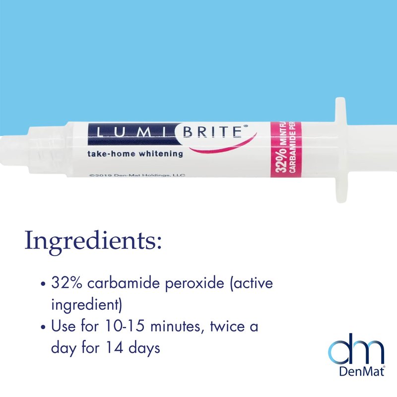 LumiBrite 32% Take-Home Whitening Gel Refill 4 Syringes 2.5 mL by DENMAT