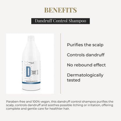 SALERM - Rebalancing Shampoo - Scalp Therapy Hair Lab Shampoo - 1200 ml - Eliminates Flaking - Relieves Scalp Irritation and Itching - Paraben Free
